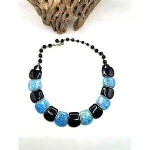 Vintage Western Germany Glass Bead Choker Necklace MCM